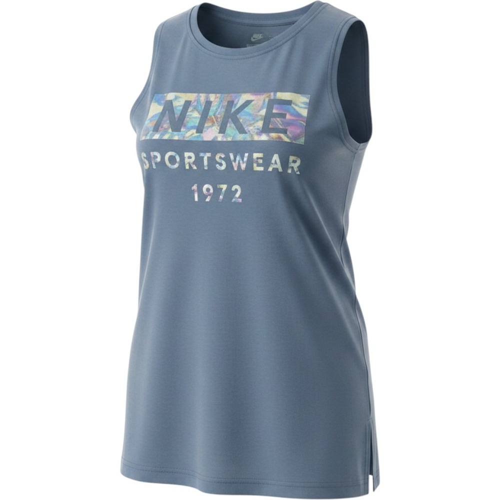 Nike Tank Top Womens XS Blue Excellent Sportswear 1972 Metallic Graphic Muscle